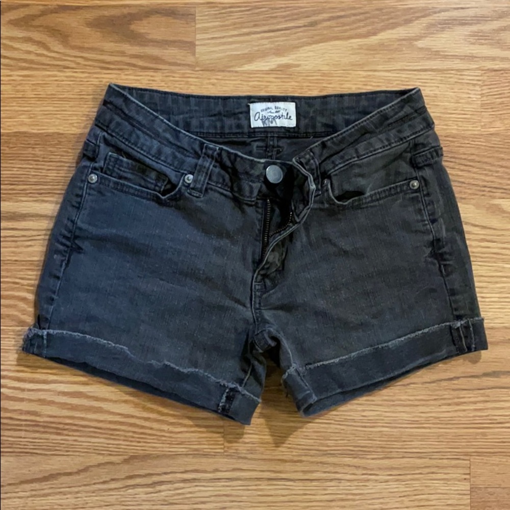 Black Denim Shorts
